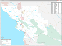 San Luis Obispo Wall Map Premium Style